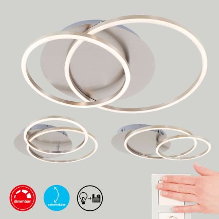 Brilo - LED stmievateľné stropné svietidlo FRAMES LED/14W/230V + LED/22W 3000K