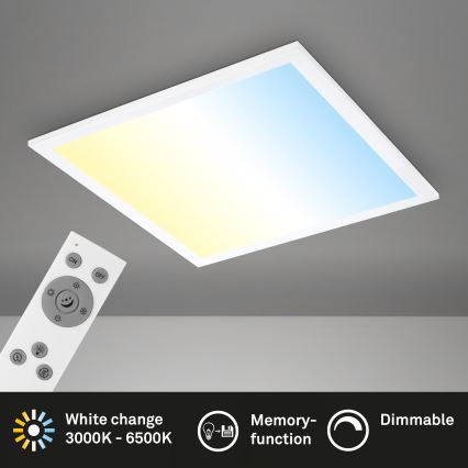 Brilo - LED stmievateľné stropné svietidlo LED/21W/230V 3000-6500K 38x38 cm biela + diaľkové ovládanie