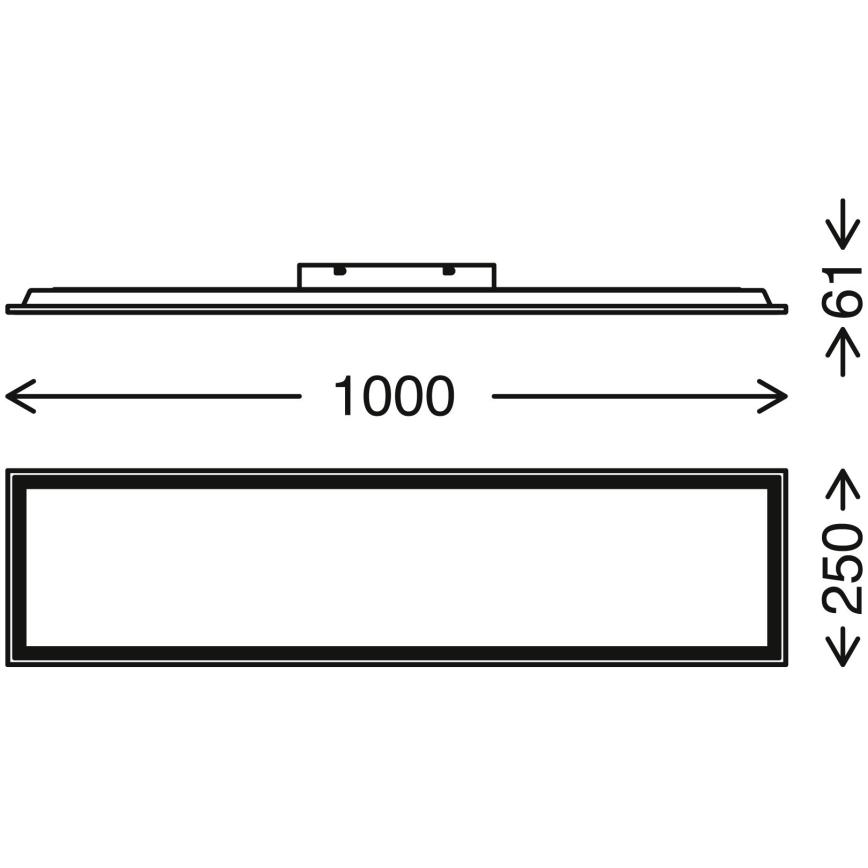 Brilo - LED Stmievateľné stropné svietidlo PIATTO LED/24W/230V 3000-6500K 100x25 cm + diaľkové ovládanie