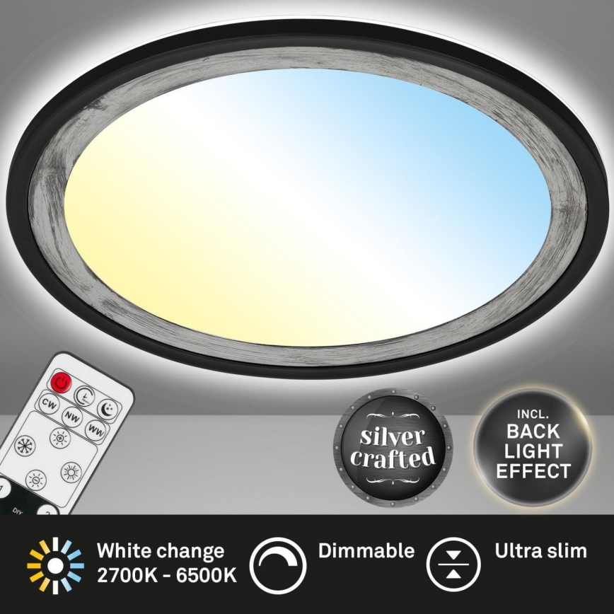 Brilo - LED Stmievateľné stropné svietidlo SLIM LED/22W/230V 2700-6500K + diaľkové ovládanie