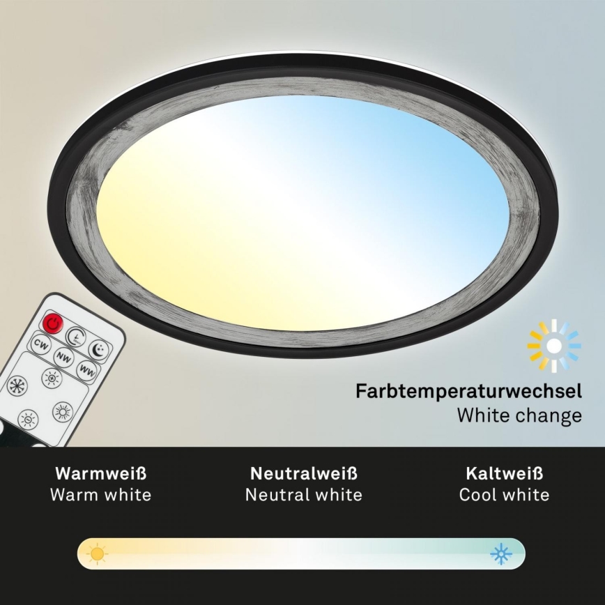 Brilo - LED Stmievateľné stropné svietidlo SLIM LED/22W/230V 2700-6500K + diaľkové ovládanie
