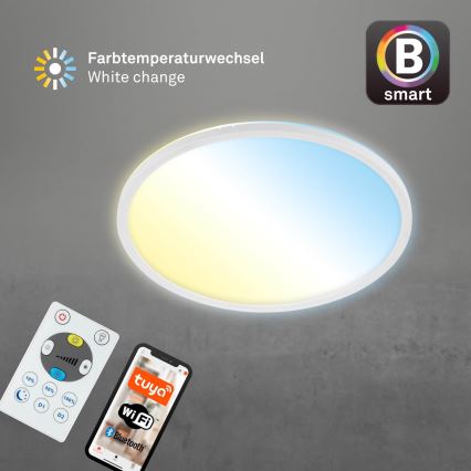 Brilo - LED Stmievateľné stropné svietidlo SLIM LED/22W/230V 2700-6500K Wi-Fi Tuya + diaľkové ovládanie