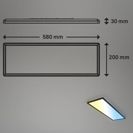 Brilo - LED Stmievateľné stropné svietidlo SLIM LED/23W/230V 2700-6500K + diaľkové ovládanie