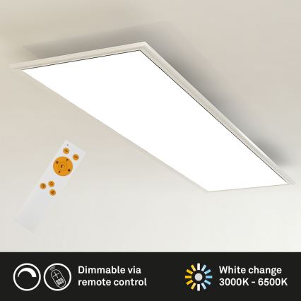 Brilo - LED Stmievateľné stropné svietidlo SLIM LED/24W/230V 3000-6500K 100x25 cm + diaľkové ovládanie