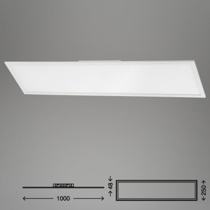 Brilo - LED Stmievateľné stropné svietidlo SLIM LED/24W/230V 3000-6500K 100x25 cm + diaľkové ovládanie