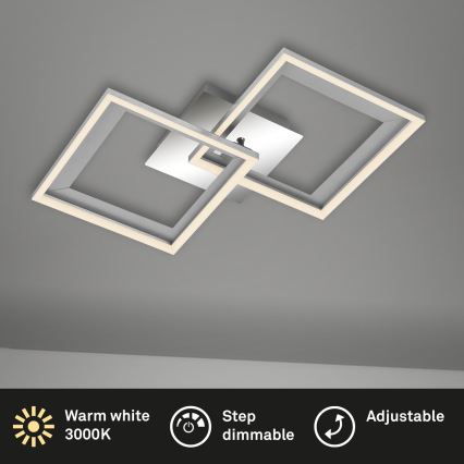 Brilo - LED Stmievateľný prisadený luster FRAME 2xLED/11W/230V