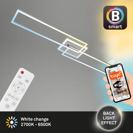 Brilo - LED Stmievateľný prisadený luster FRAME 2xLED/20W/230V 2700-6500K Wi-Fi Tuya + diaľkové ovládanie