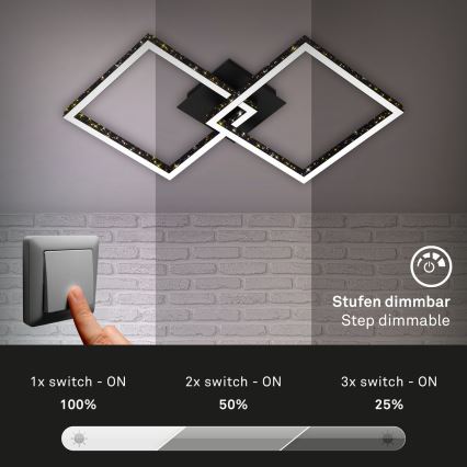 Brilo - LED Stmievateľný prisadený luster FRAME 2xLED/9W/230V