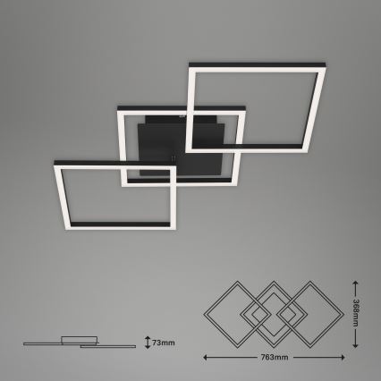 Brilo - LED Stmievateľný prisadený luster FRAME LED/30W/230V