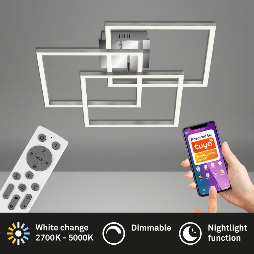 Brilo - LED Stmievateľný prisadený luster FRAME LED/40W/230V 2700-5000K Wi-Fi Tuya + diaľkové ovládanie