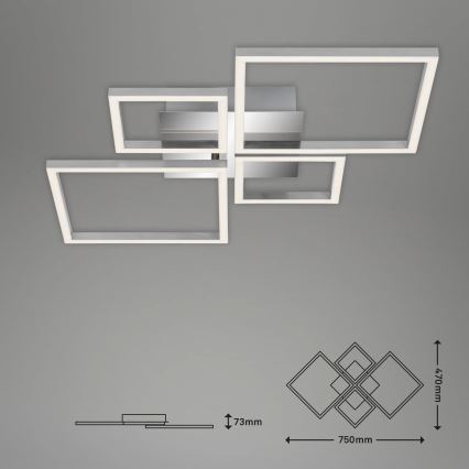 Brilo - LED Stmievateľný prisadený luster FRAME LED/44W/230V