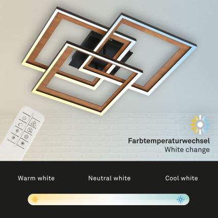 Brilo - LED Stmievateľný prisadený luster FRAME LED/45W/230V 2700-6500K + diaľkové ovládanie