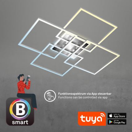 Brilo - LED Stmievateľný prisadený luster FRAME LED/50W/230V 2700-6500K Wi-Fi Tuya + diaľkové ovládanie