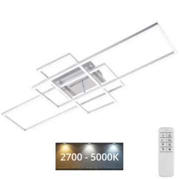 Brilo - LED Stmievateľný prisadený luster FRAME LED/51W/230V 2700-5000K matný chróm + diaľkové ovládanie