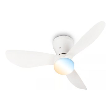 Brilo - LED stmievateľný stropný ventilátor LUFITO LED/15W/230V 3000/4000/6000K biela + diaľkové ovládanie