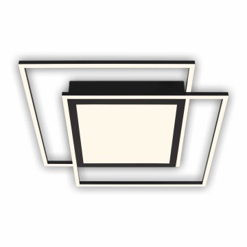 Brilo - LED stropné svietidlo 2xLED/16W/230V + LED/19W 51,5x51,5 cm 3000K čierna