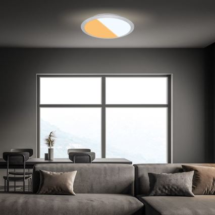 Brilo - LED kúpeľňové stropné svietidlo CTS LED/21W/230V 3000/4000K IP44 pr. 37 cm matný chróm