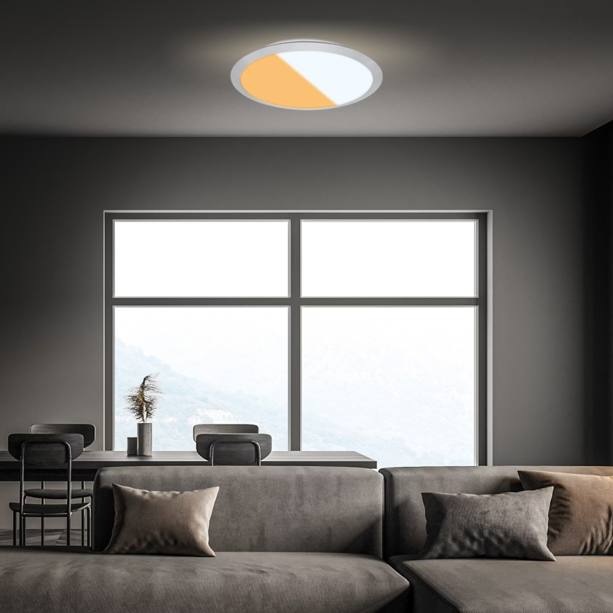 Brilo - LED kúpeľňové stropné svietidlo CTS LED/21W/230V 3000/4000K IP44 pr. 37 cm matný chróm