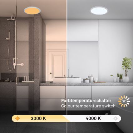Brilo - LED kúpeľňové stropné svietidlo CTS LED/21W/230V 3000/4000K IP44 pr. 37 cm matný chróm