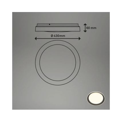 Brilo - LED stropné svietidlo IJUS LED/24W/230V 3000K Ø 43 cm