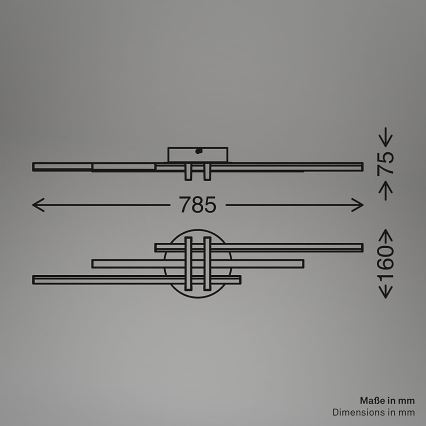 Brilo - LED Stropné svietidlo TINKA LED/21W/230V 3000K čierna