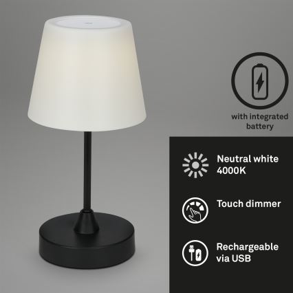 Brilo - LED Vonkajšia stmievateľná dobíjacia lampa LED/3W/5V IP44 2000 mAh