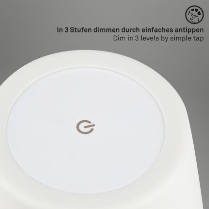 Brilo - LED Vonkajšia stmievateľná nabíjateľná lampa LED/3W/5V IP44 2000 mAh