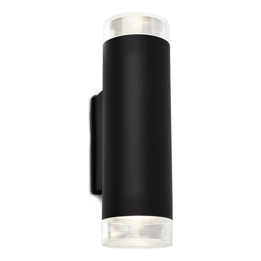 Brilo - LED Vonkajšie nástenné svietidlo 2xGU10/4,7W/230V IP44 4000K čierna