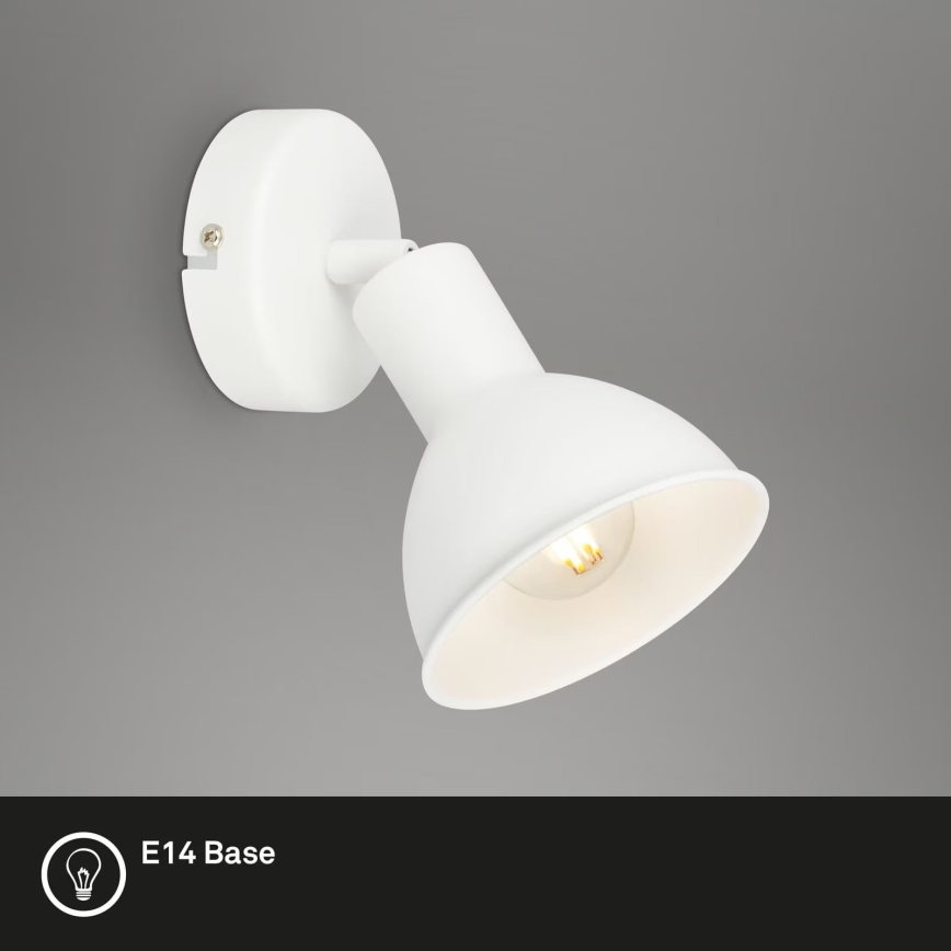 Brilo - Nástenné bodové svietidlo RETRO 1xE14/25W/230V biela