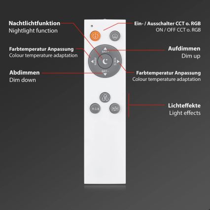 Brilo - LED RGB stmievateľné stropné svietidlo LED/40W/230V 3000-6500K + diaľkové ovládanie