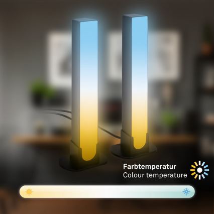 Brilo - SADA 2x LED RGBIC Stmievateľná stolná lampa LED/12W/230V 3000-6500K Wi-Fi Tuya