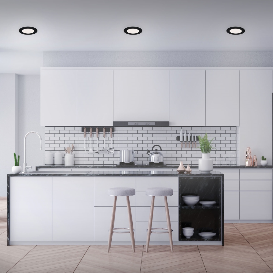 Brilo - SADA 3x LED Kúpeľňové podhľadové svietidlo FLAT LED/7W/230V IP44