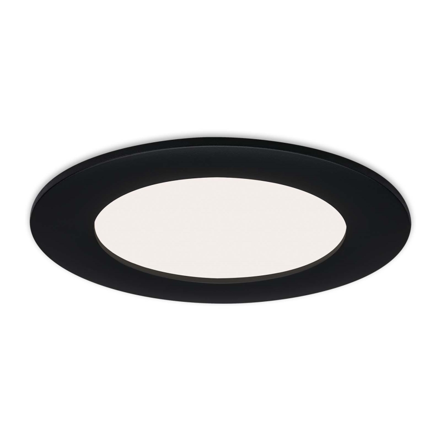 Brilo - SADA 3 ks LED kúpeľňových zapustených svietidiel FLAT LED/6W/230V IP44, čierne