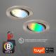 Brilo - SADA 3x LED RGBW Stmievateľné kúpeľňové svietidlo 1xGU10/4,9W/230V 2700-6500K Wi-Fi Tuya IP23 + diaľkové ovládanie