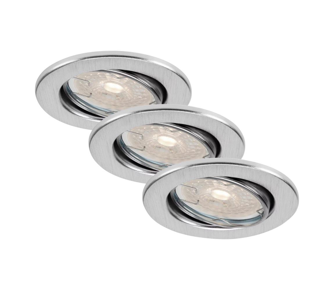 Brilo - SADA 3x LED stmievateľných kúpeľňových podhľadových svietidiel DIMM LED/5,5W/230V IP23 7256-039
