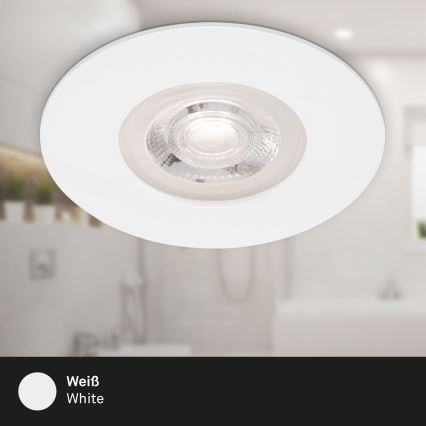 Brilo - SADA 4x LED Kúpeľňové podhľadové svietidlo LED/4,9W/230V IP44 biela