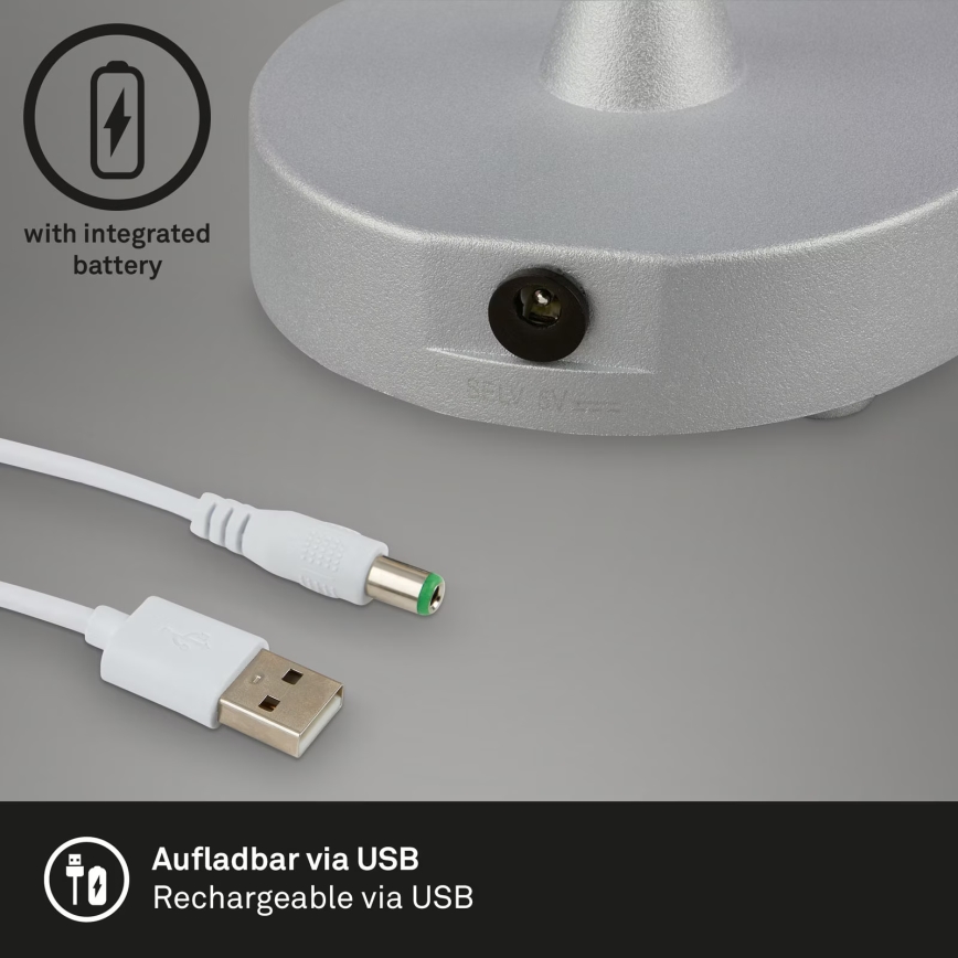 Brilo - stmievateľná nabíjacia LED vonkajšia stolová lampa OLANA LED/3W/5V IP44