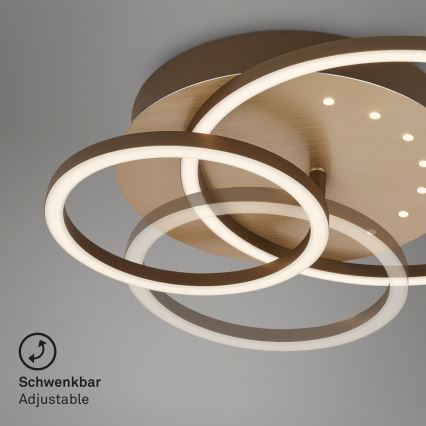 Brilo - stmievateľné LED stropné svietidlo LED/26W/230V 3000K hnedé