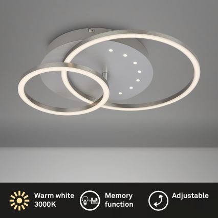 Brilo - stmievateľné stropné LED svietidlo LED/26W/230V 3000K matný chróm