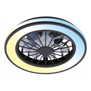 Brilo - stmievateľný stropný ventilátor VENTURO LED/24W/230V 3000-6500K čierny + diaľkové ovládanie