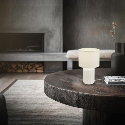 Brilo - Stolná lampa INO 1xE14/10W/230V biela