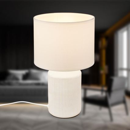 Brilo - Stolná lampa INO 1xE14/10W/230V biela