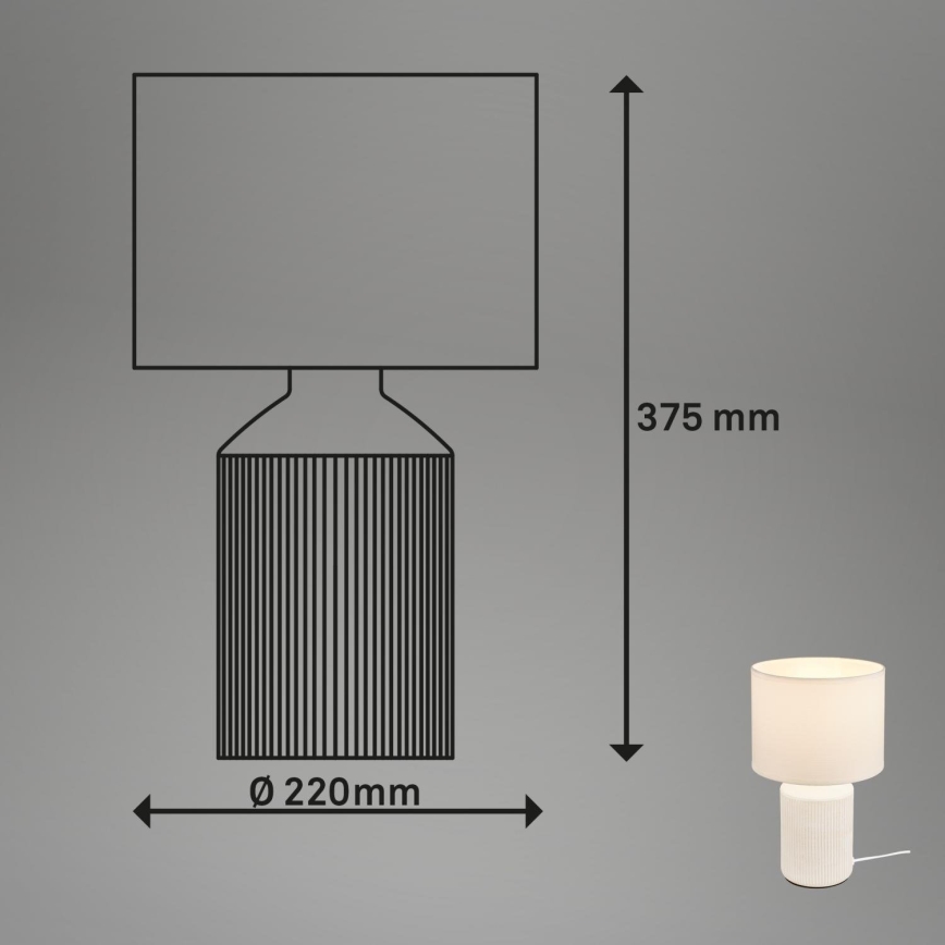 Brilo - Stolná lampa INO 1xE14/10W/230V biela