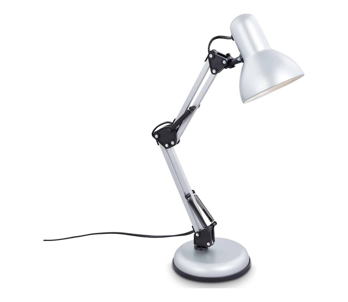 Brilo - Stolná lampa PIXA 1xE14/25W/230V strieborná 7394014