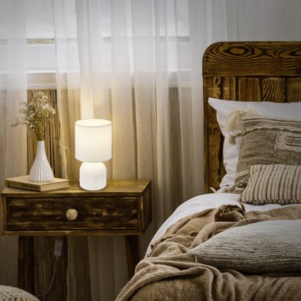 Brilo - Stolová lampa INO 1xE14/10W/230V biela