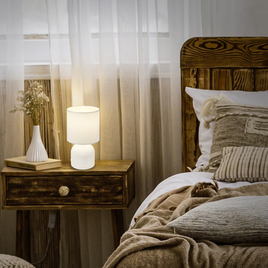 Brilo - Stolová lampa INO 1xE14/10W/230V biela