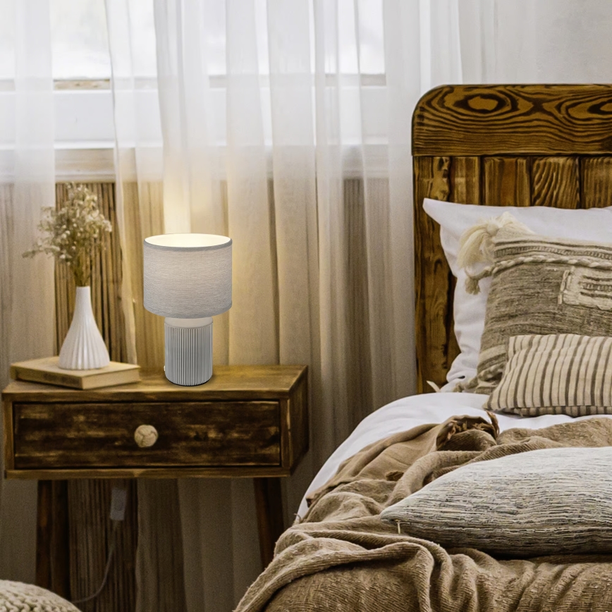 Brilo - Stolová lampa INO 1xE14/10W/230V šedá