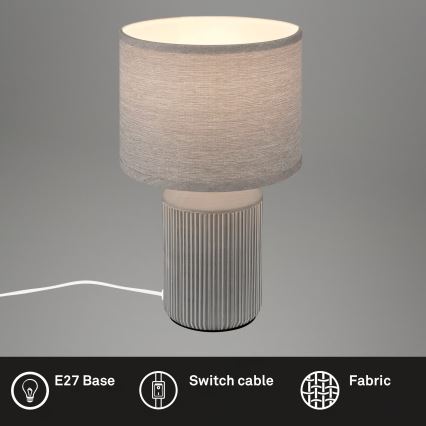 Brilo - Stolová lampa INO 1xE14/10W/230V šedá
