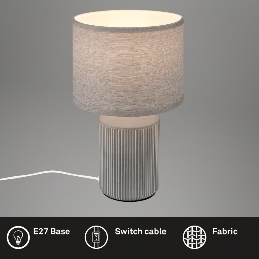 Brilo - Stolová lampa INO 1xE14/10W/230V šedá