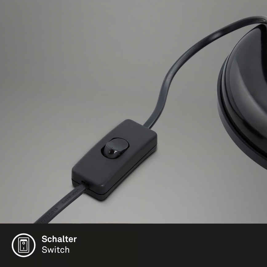 Brilo - Stolová lampa PIXA 1xE14/25W/230V čierna